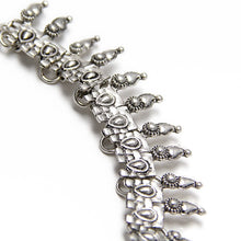 layered boho silver necklace edgability detail view