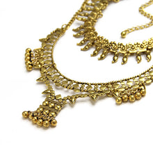 layered boho yellow gold necklace edgability detail view