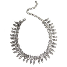 layered boho white silver necklace short edgability