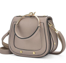 chic studded bag grey wristlet edgability angle view