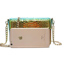 snakeskin bag chrome trendy bag edgability size view