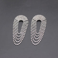 diamonte crystal chandelier statement earrings edgability front view