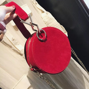 round bag sling bag red bag edgability front view