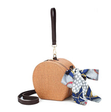 rattan bag box bag round bag wristlet with scarf edgability