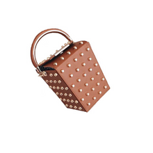 studded bag box bag tan bag edgability angle view
