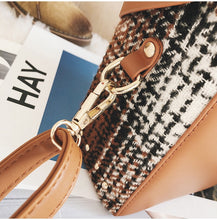 brown plaid bag studded bag box bag edgability side view