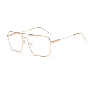 transparent glasses gold frames edgability side view