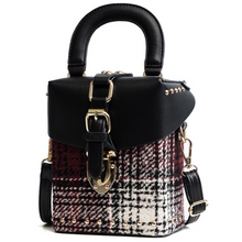 black plaid bag studded bag box bag edgability angle view