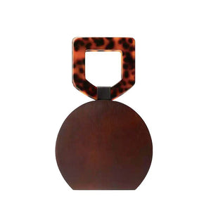 wood resin round box bag with handle edgability