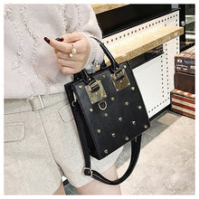heart studded bag black bag edgability model view