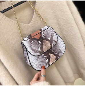 grey ombre snakeskin sling bag edgability full view