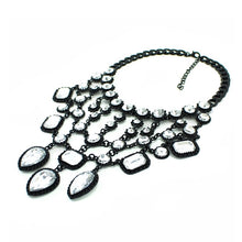 statement necklace black layered necklace edgability side view