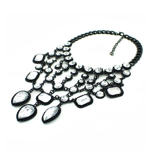 statement necklace black layered necklace edgability side view