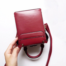 box bag studded bag red bag edgability back view