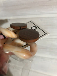 marble wood earrings edgy jewelry edgability side view
