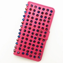 multicoloured studded pink iphone case front view edgability