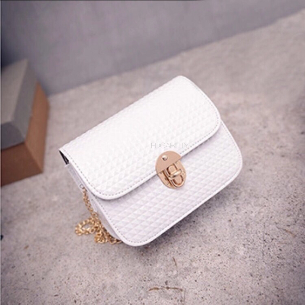 white purse sling bag edgability