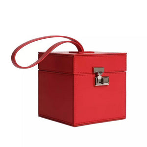 classy red leather box bag edgability
