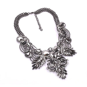 dark silver statement necklace edgy fashion edgability top view