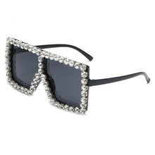 rhinestones crystals american diamond encrusted black sunglasses edgability detail view