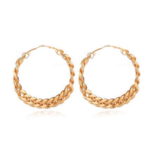 gold hoops metallic golden chains earrings edgability