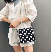 polka dots bag black and white bag classy bag edgability model view