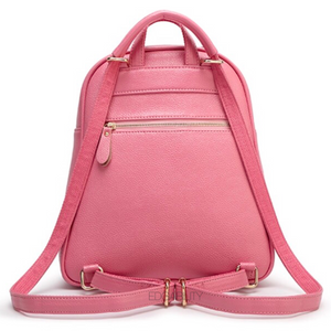gold rivets light pink backpack back view edgability