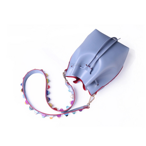 lavender studded bag bucket bag edgability top view
