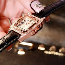 classic vintage black wrist watch with diamond studs edgability side view