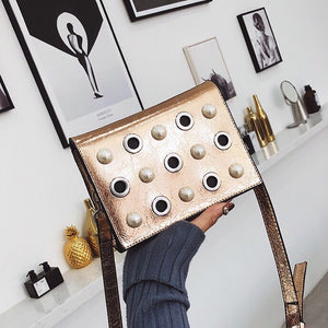 studded bag gold bag sling bag edgability front view