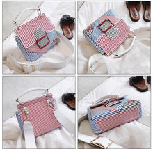 striped bag trendy bag womens bag edgability side view
