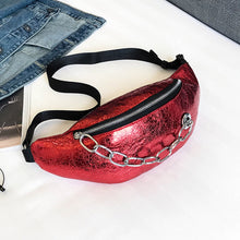 metallic red belt bag bum bag waist bag edgability top view