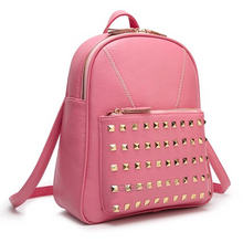gold rivets light pink backpack edgability