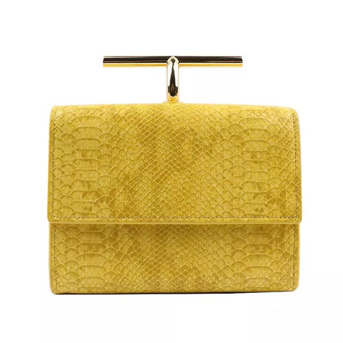 snakeskin envelope yellow clutch bag edgability