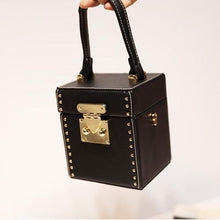 black studded bag box bag edgability angle view