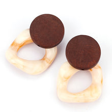 marble wood earrings edgy jewelry edgability top view