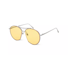 yellow vintage sunglasses angle view edgability