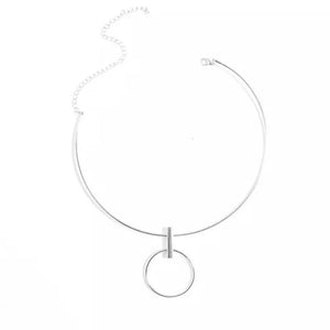 silver choker necklace minimalistic edgability