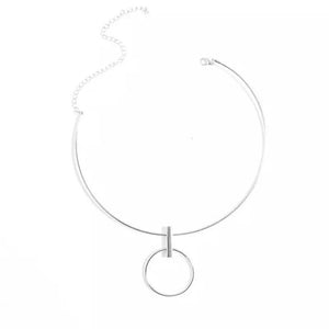 silver choker necklace minimalistic edgability