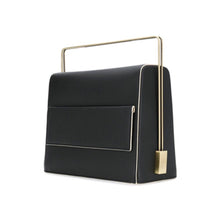 sleek matte black classy bag with metal handle edgability