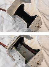 round bag polkadots bag sling bag edgability open view