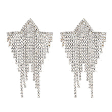 crystal studded diamond star earrings edgability