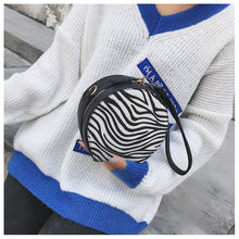 zebra print box bag round bag edgability model view