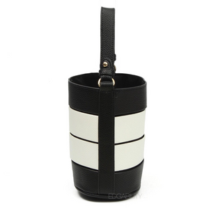 black and white strips edgy handbag edgability side view