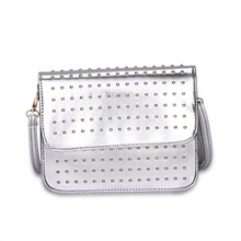 silver micro studded silver crossbody bag edgability
