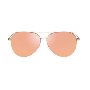rose gold sunglasses mirror sunglasses edgability front view