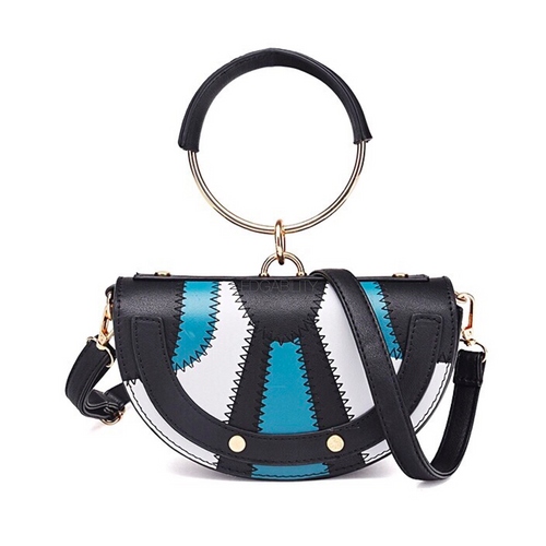 studded applique blue wristlet edgability