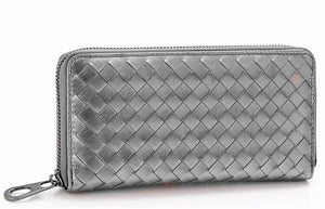 woven silver wallet trendy accessories edgability angle view