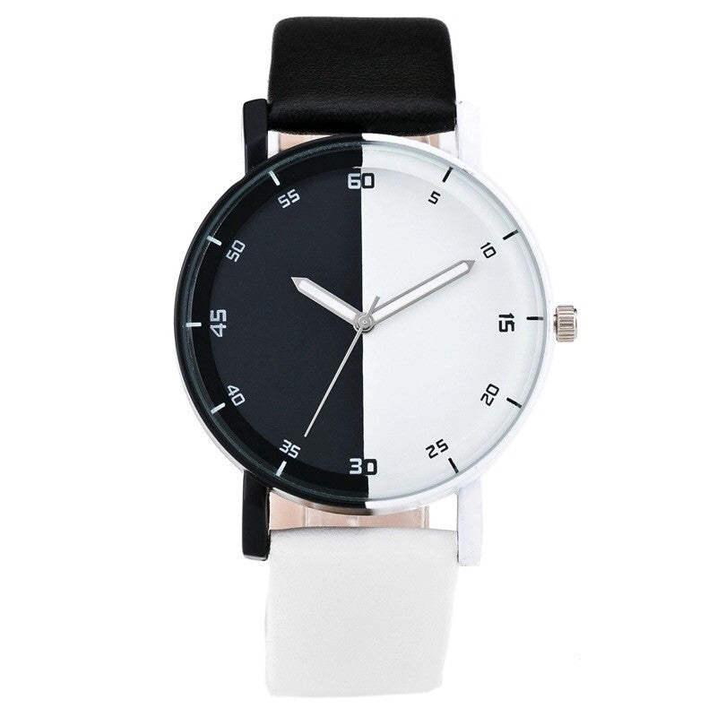 black and white watch with black white dial edgability