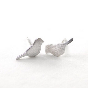 bird stud silver earrings edgability